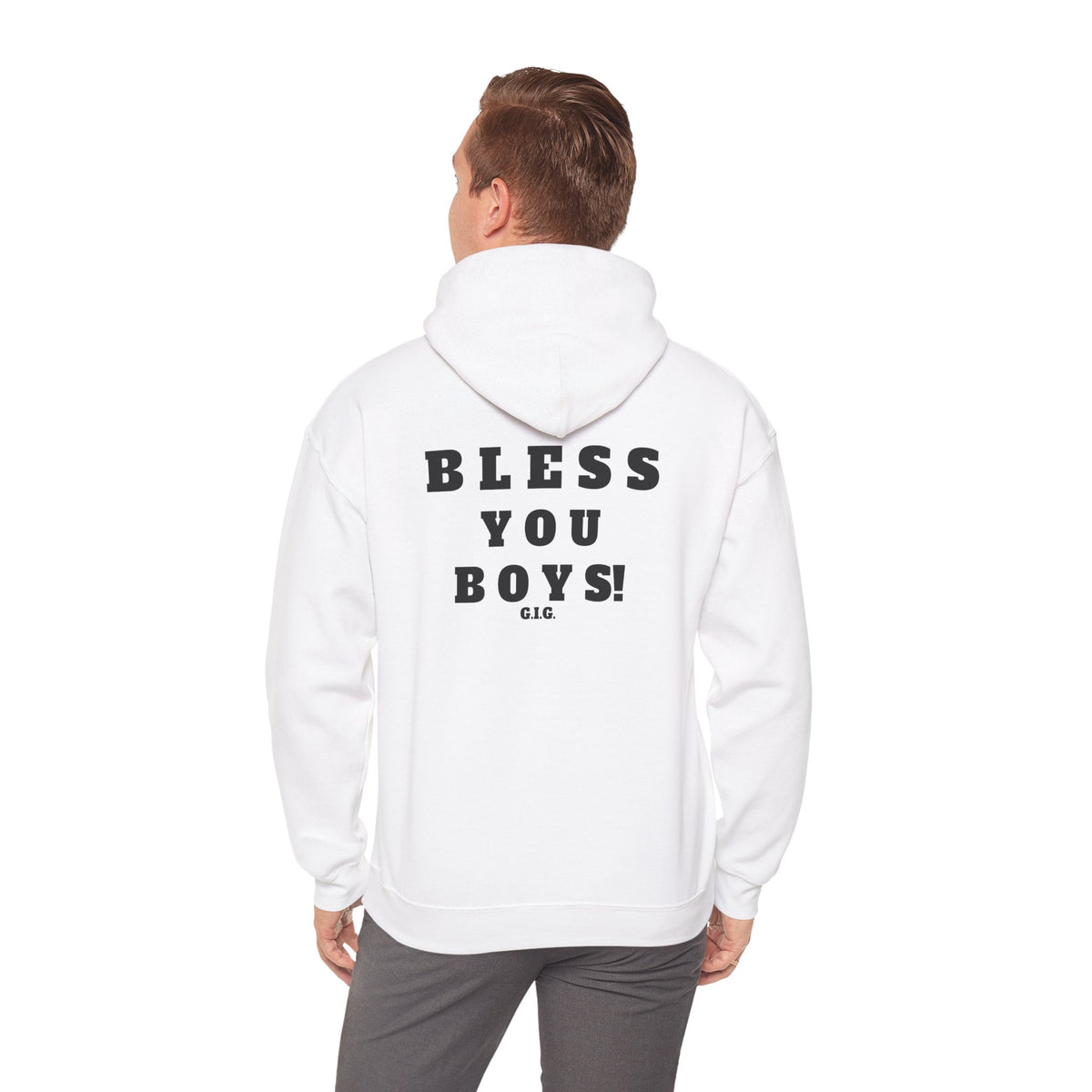 HOODIE SAINTS FANATIC W/ BLESS YOU BOYS on back