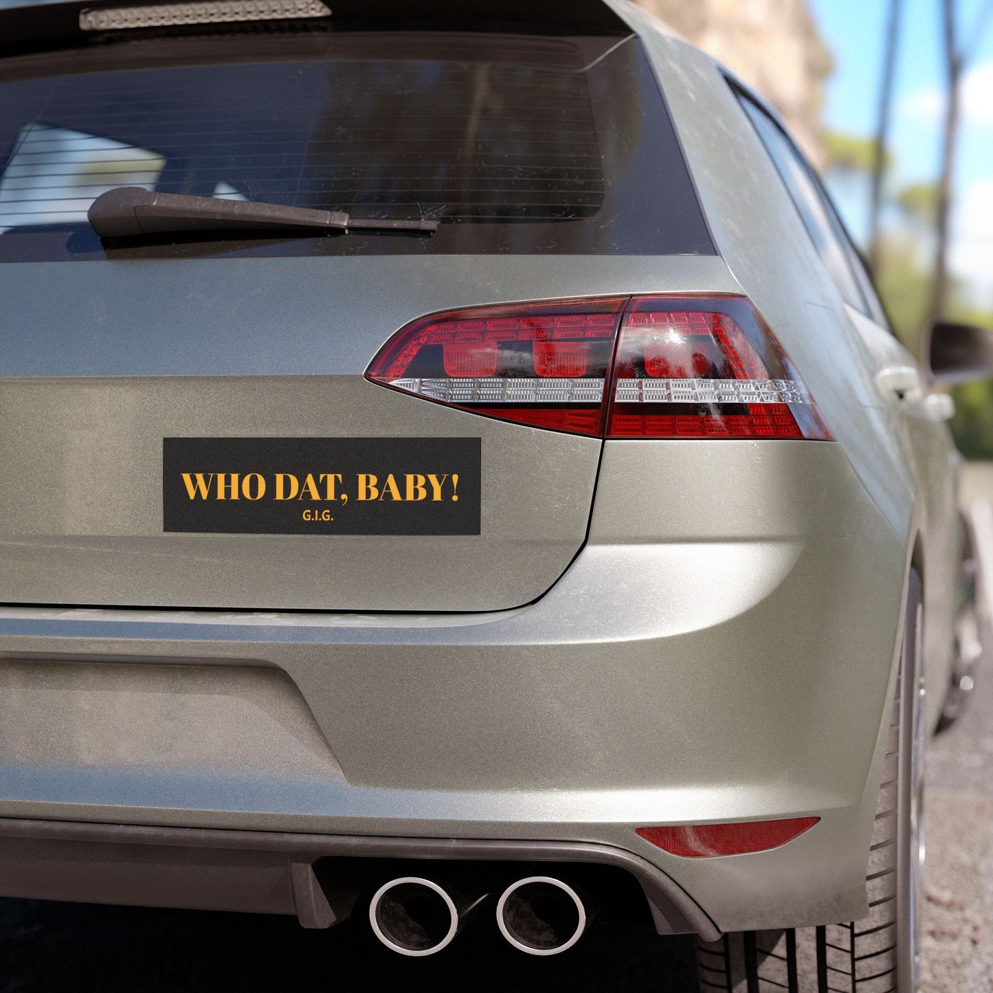 SAINTS Who Dat, Baby! Car Magnet BLACK