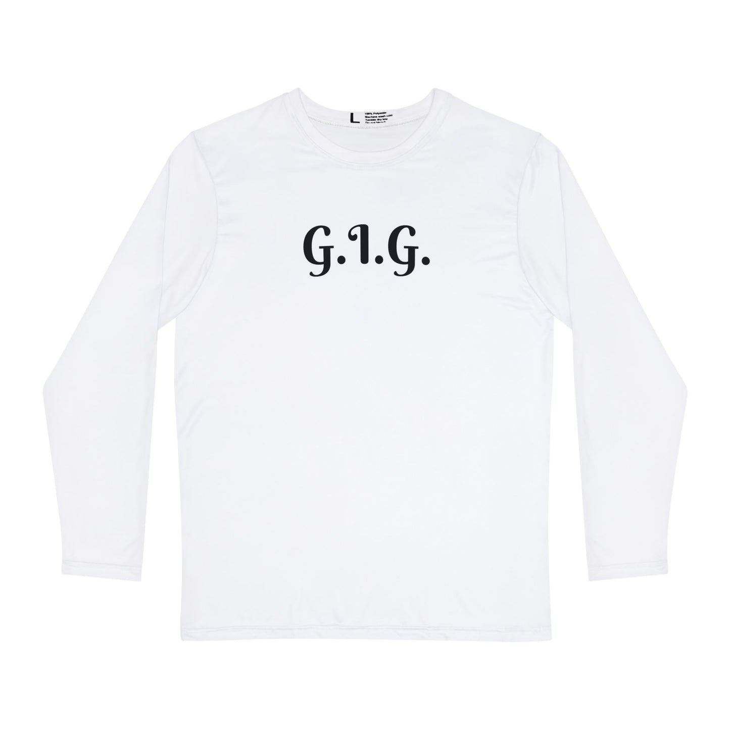 92) LONG SLEEVE POLYESTER SHIRT (white only)
