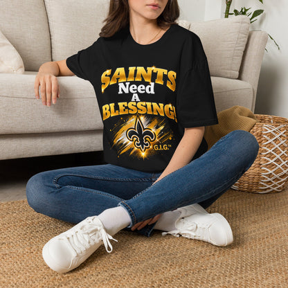 SAINTS NEED A BLESSING DOUBLE SIDED Unisex Tee