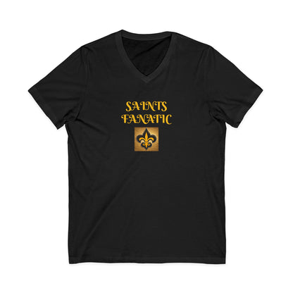 A1) SAINTS FANATIC V-NECK TEE  BLESS YOU BOYS' on back - Unisex