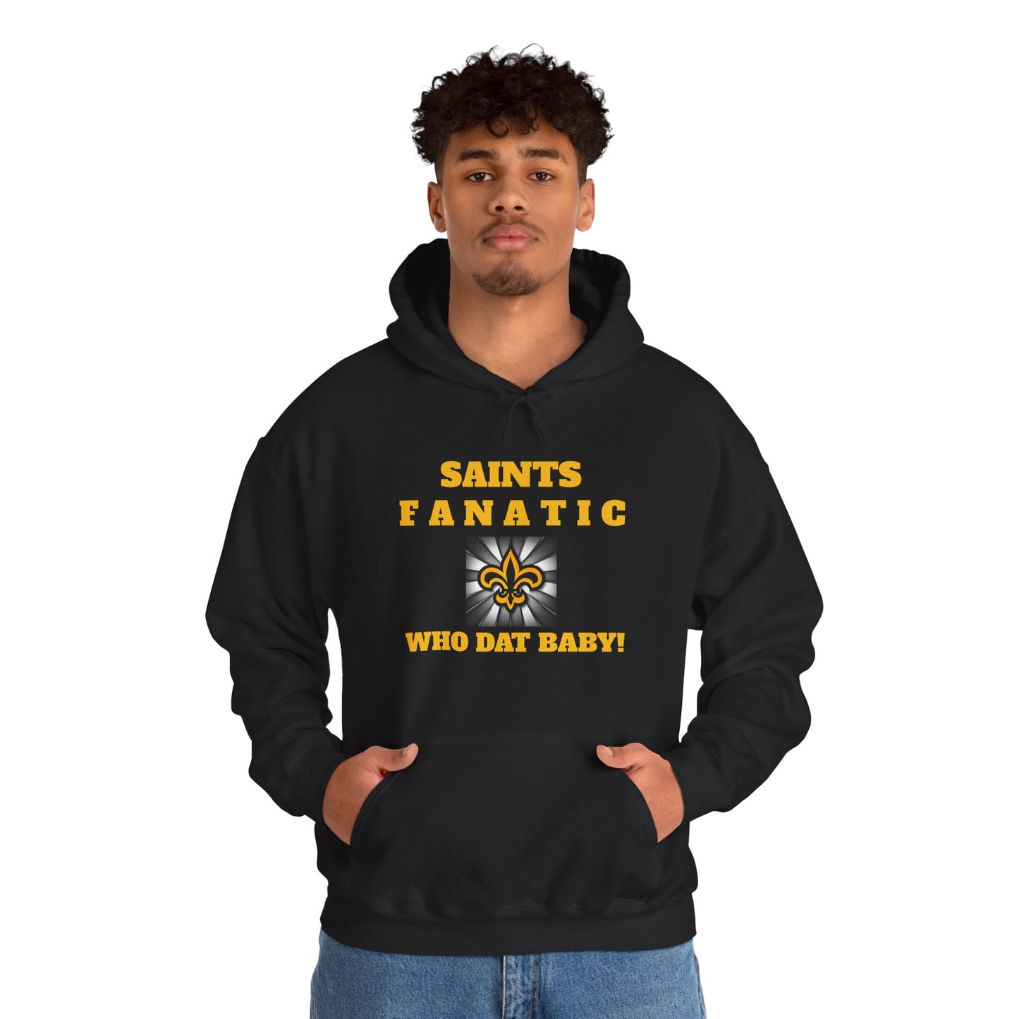 HOODIE SAINTS FANATIC W/ BLESS YOU BOYS on back