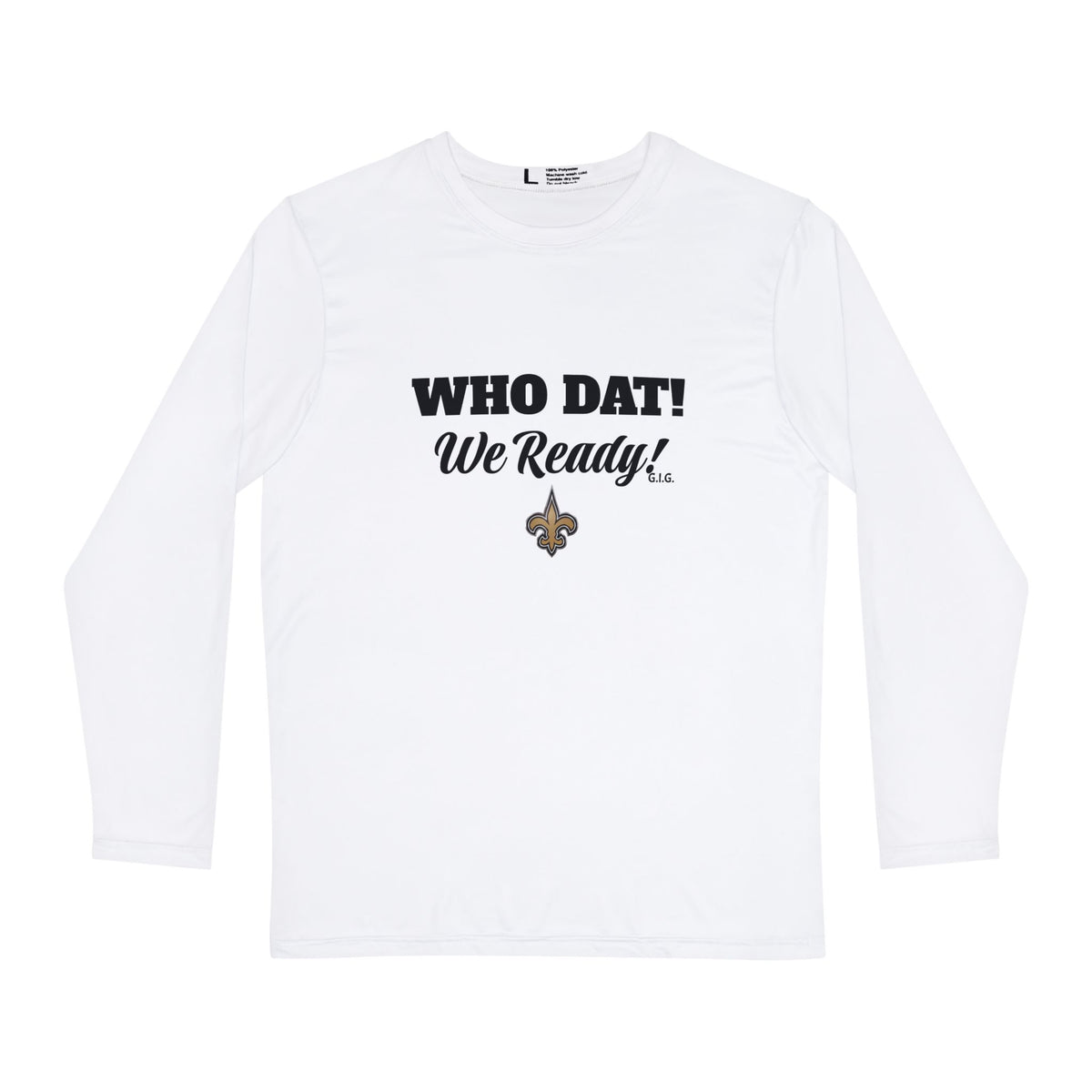 Copy of 06 LONG SLEEVE POLYESTER SHIRT (white only)