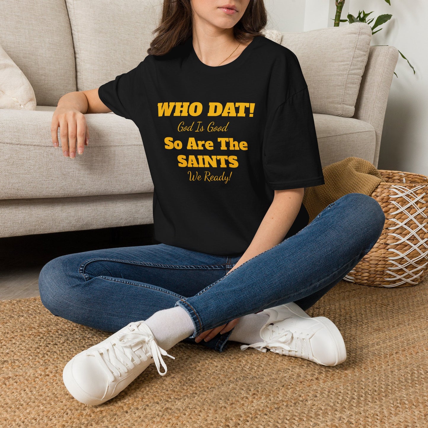 08) SAINTS GIG WHO DAT T-SHIRT - UNISEX (double side)