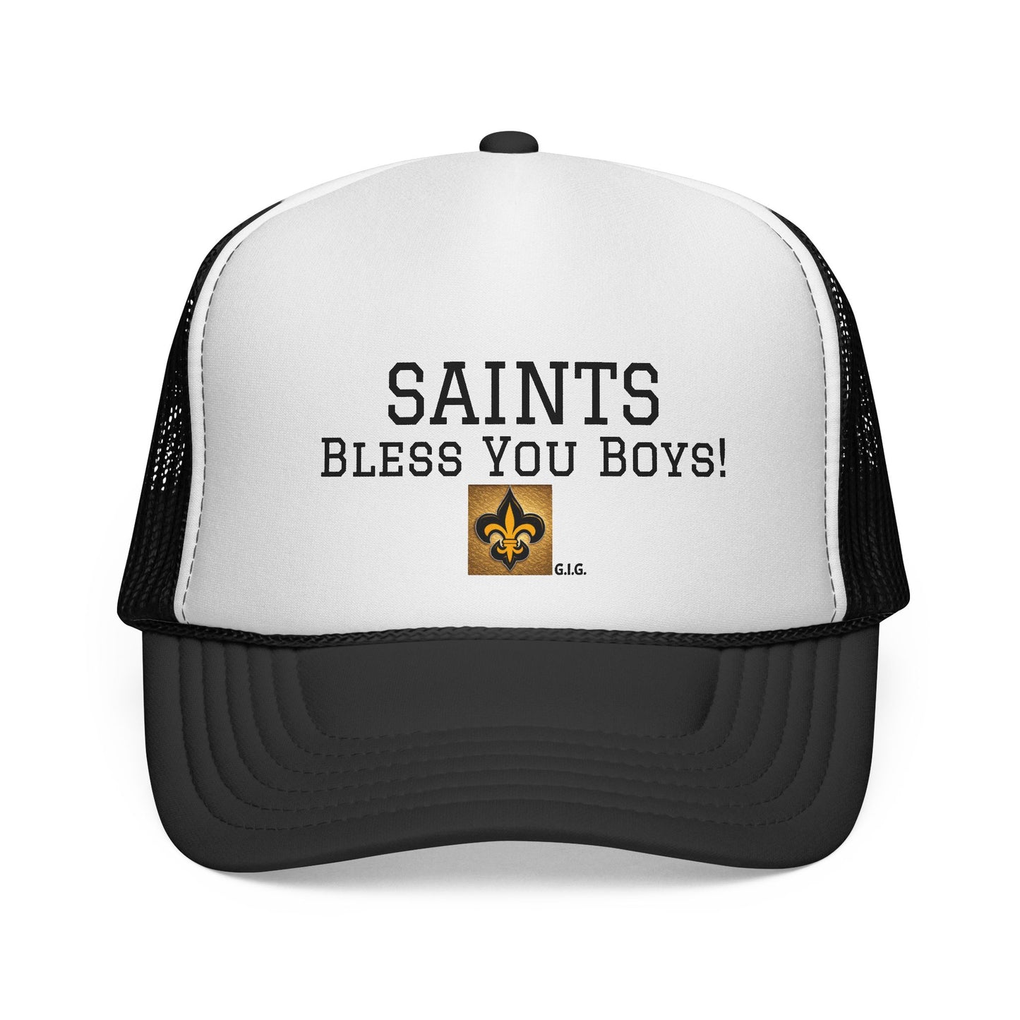 A3) SAINTS TRUCKER CAP - BLESS YOU BOYS!