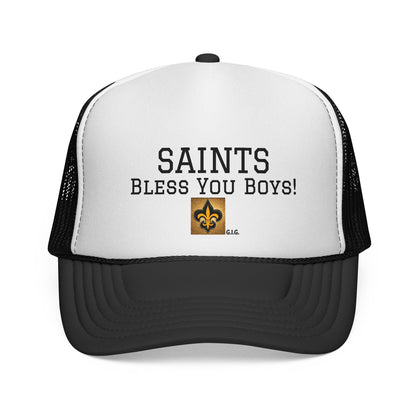 A3) SAINTS TRUCKER CAP - BLESS YOU BOYS!