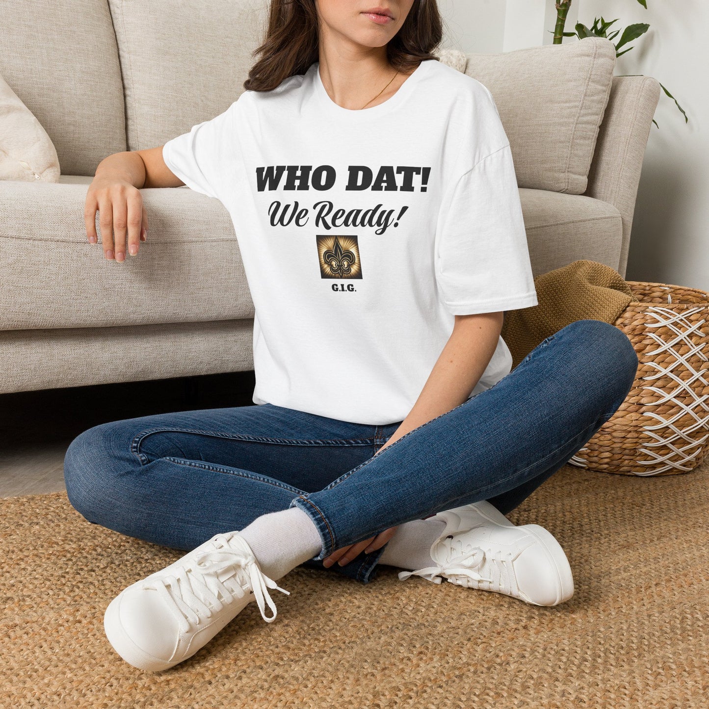 Copy of 01) SAINTS REGULAR TEE GIG  WHO DAT - Unisex