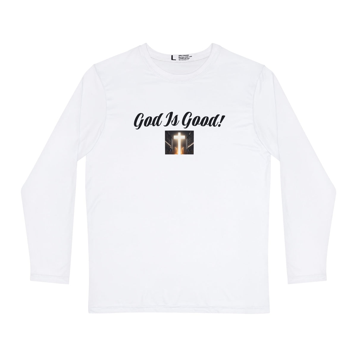 LONG SLEEVE POLYESTER SHIRT (white only)