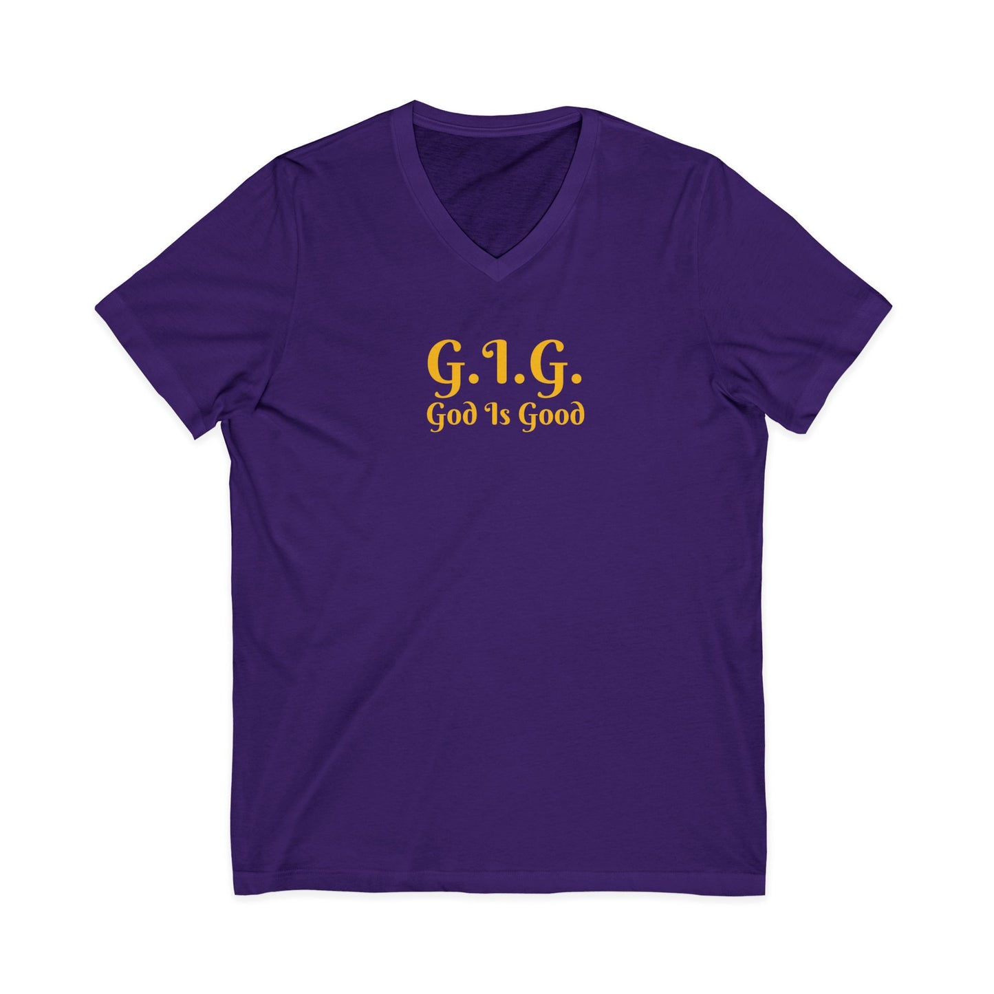 6) V-NECK TEE God is Good Unisex