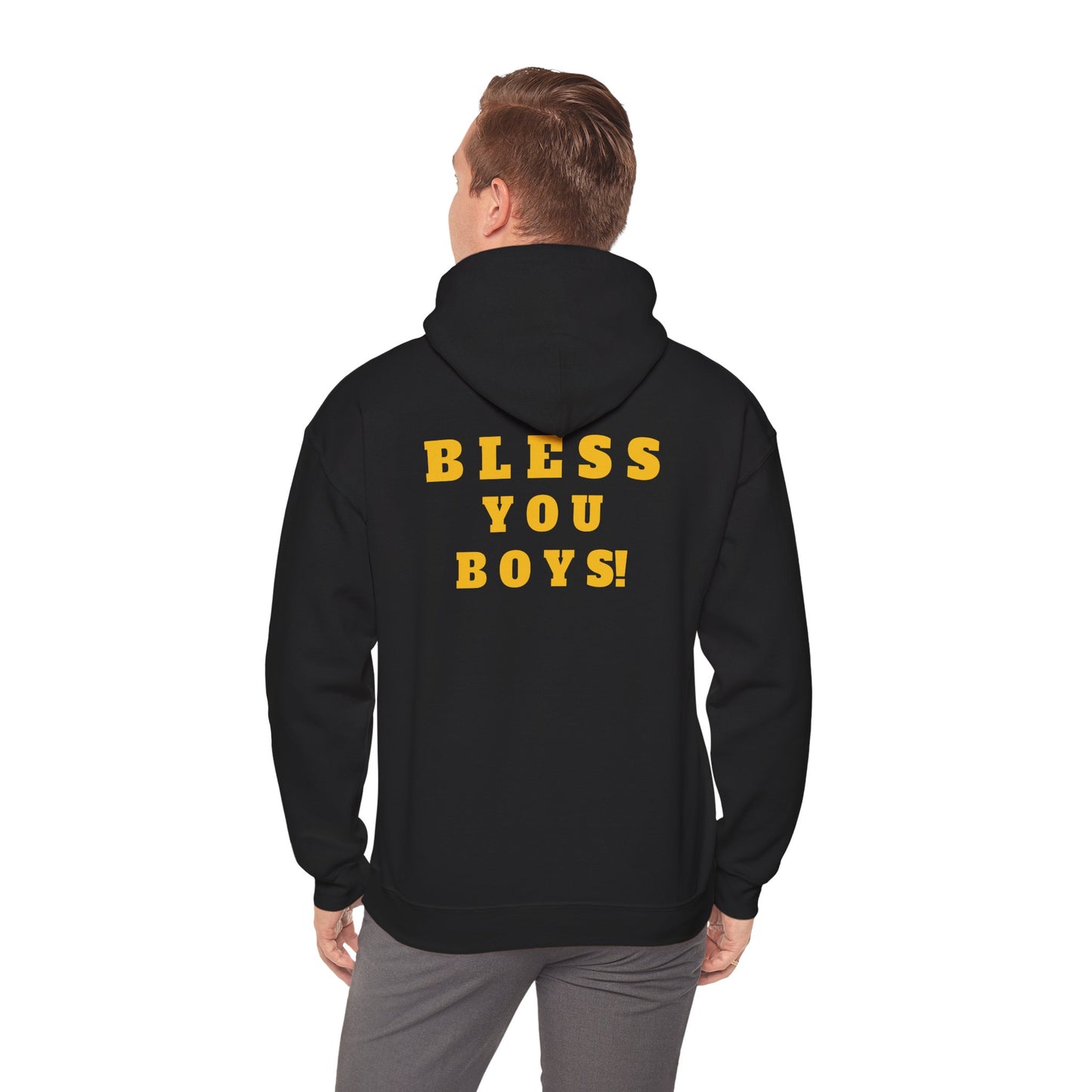 HOODIE SAINTS FANATIC W/ BLESS YOU BOYS on back