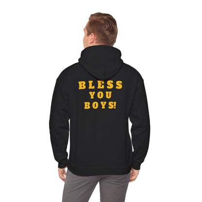 HOODIE SAINTS FANATIC W/ BLESS YOU BOYS on back