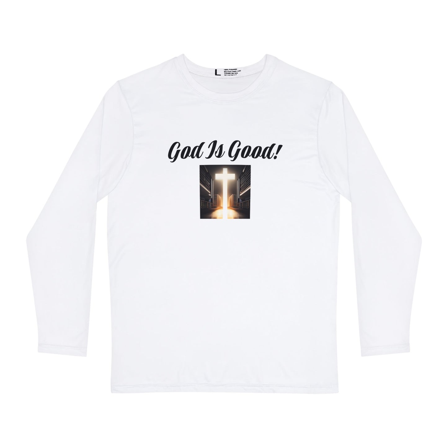 06 LONG SLEEVE POLYESTER SHIRT (white only)