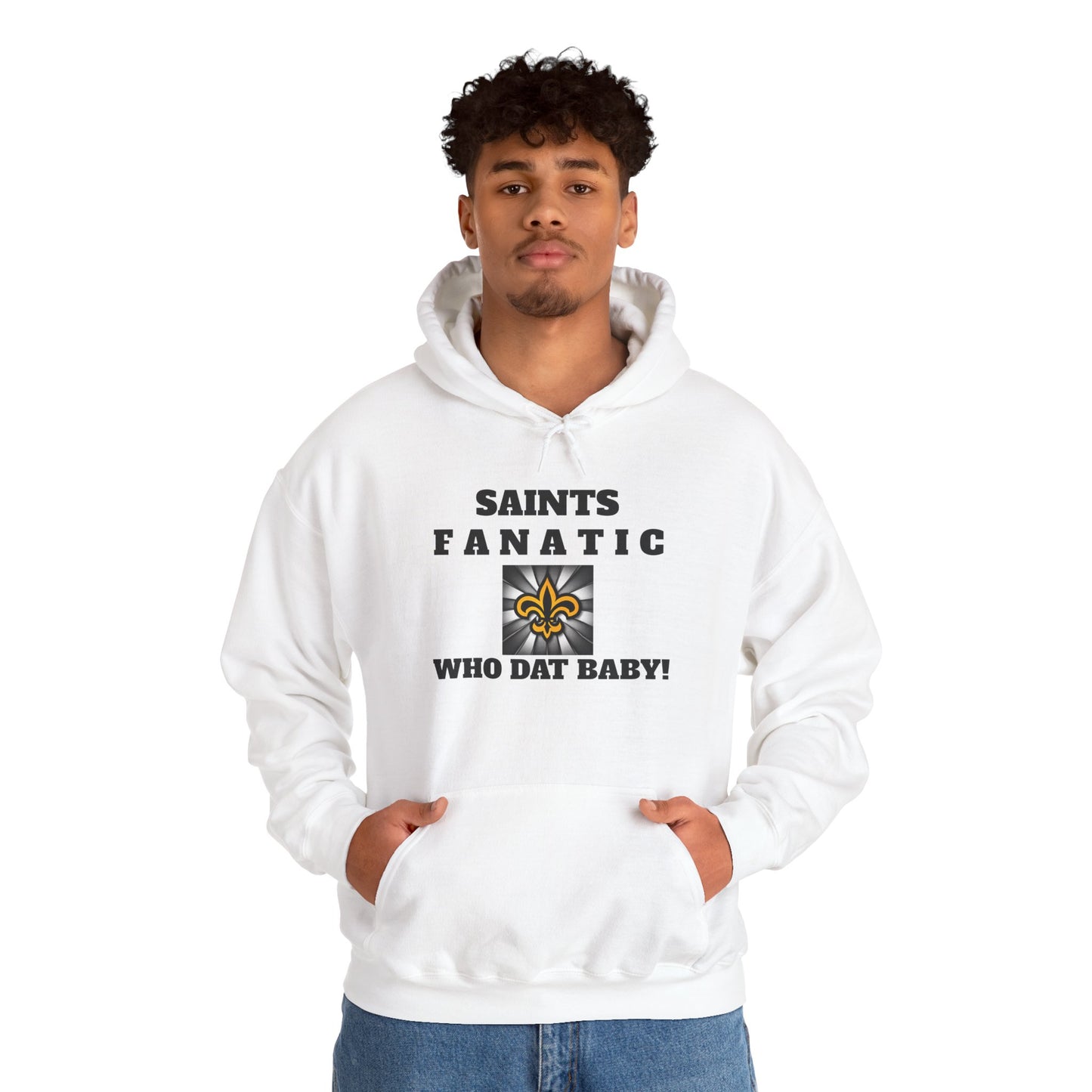 HOODIE SAINTS FANATIC W/ BLESS YOU BOYS on back