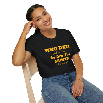 08) SAINTS GIG WHO DAT T-SHIRT - UNISEX (double side)