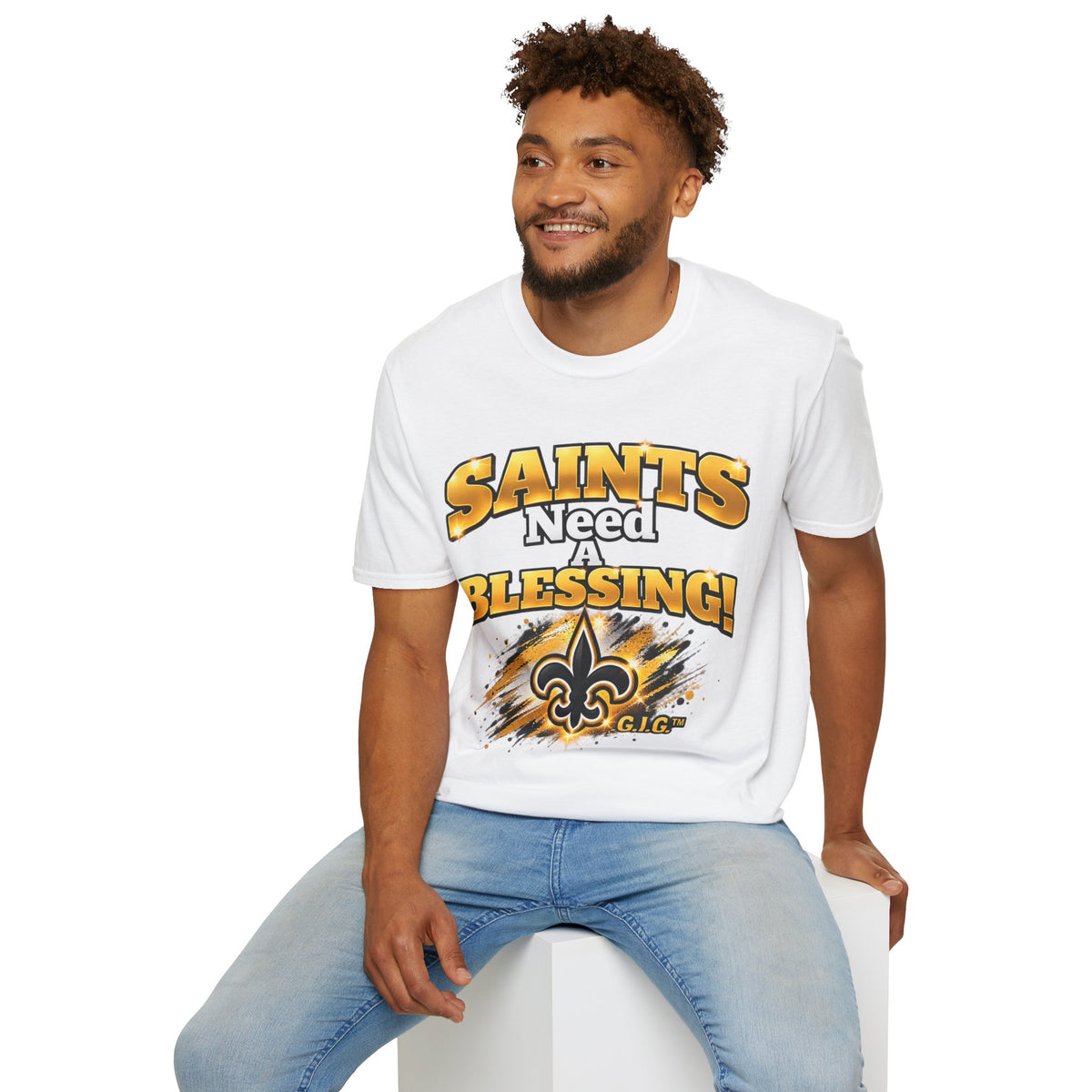 SAINTS NEED A BLESSING DOUBLE SIDED Unisex Tee