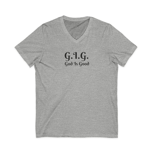 6) V-NECK TEE God is Good Unisex
