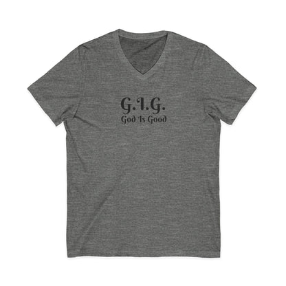 6) V-NECK TEE God is Good Unisex