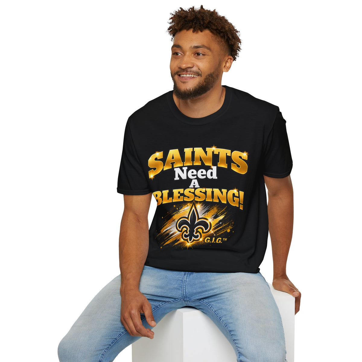 SAINTS NEED A BLESSING DOUBLE SIDED Unisex Tee