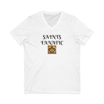 A1) SAINTS FANATIC V-NECK TEE  BLESS YOU BOYS' on back - Unisex