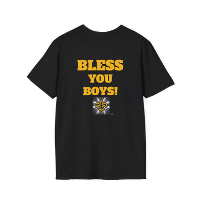 SAINTS REGULAR TEE 'NEED A BLESSING / BLESS YOU BOYS  on back - Unisex